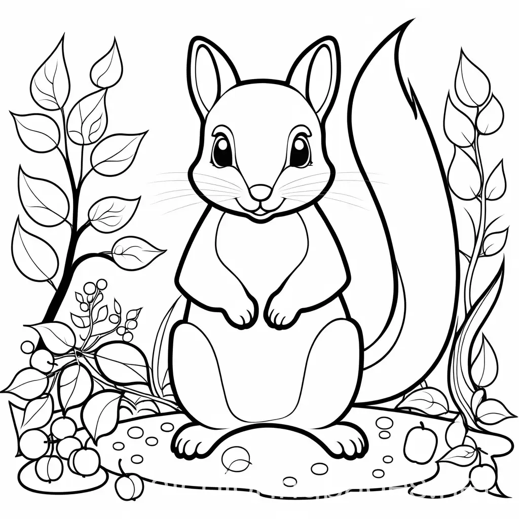 Cute-Autumn-Squirrel-Coloring-Page-for-Kids