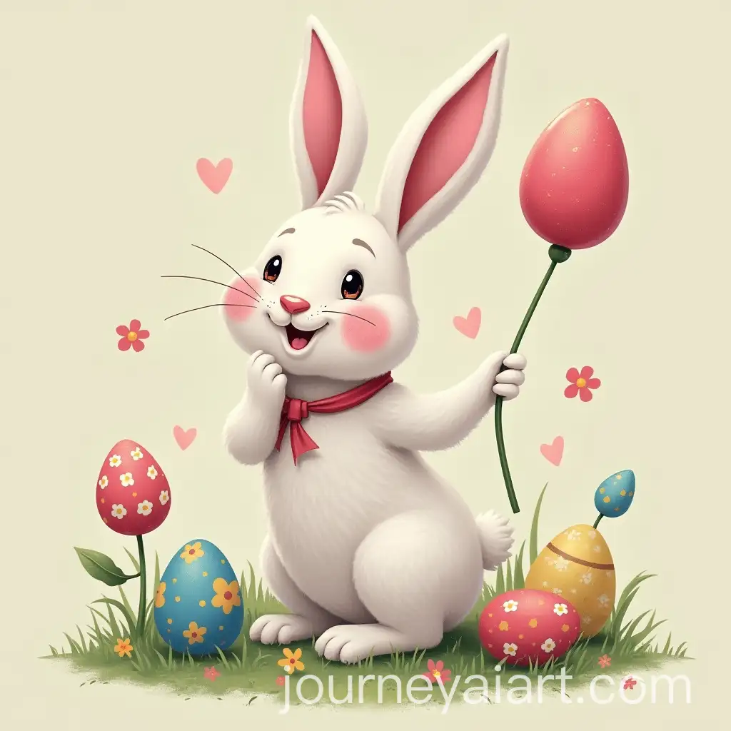 Easter-Bunny-in-a-Spring-Meadow-with-Colorful-Eggs-and-Flowers