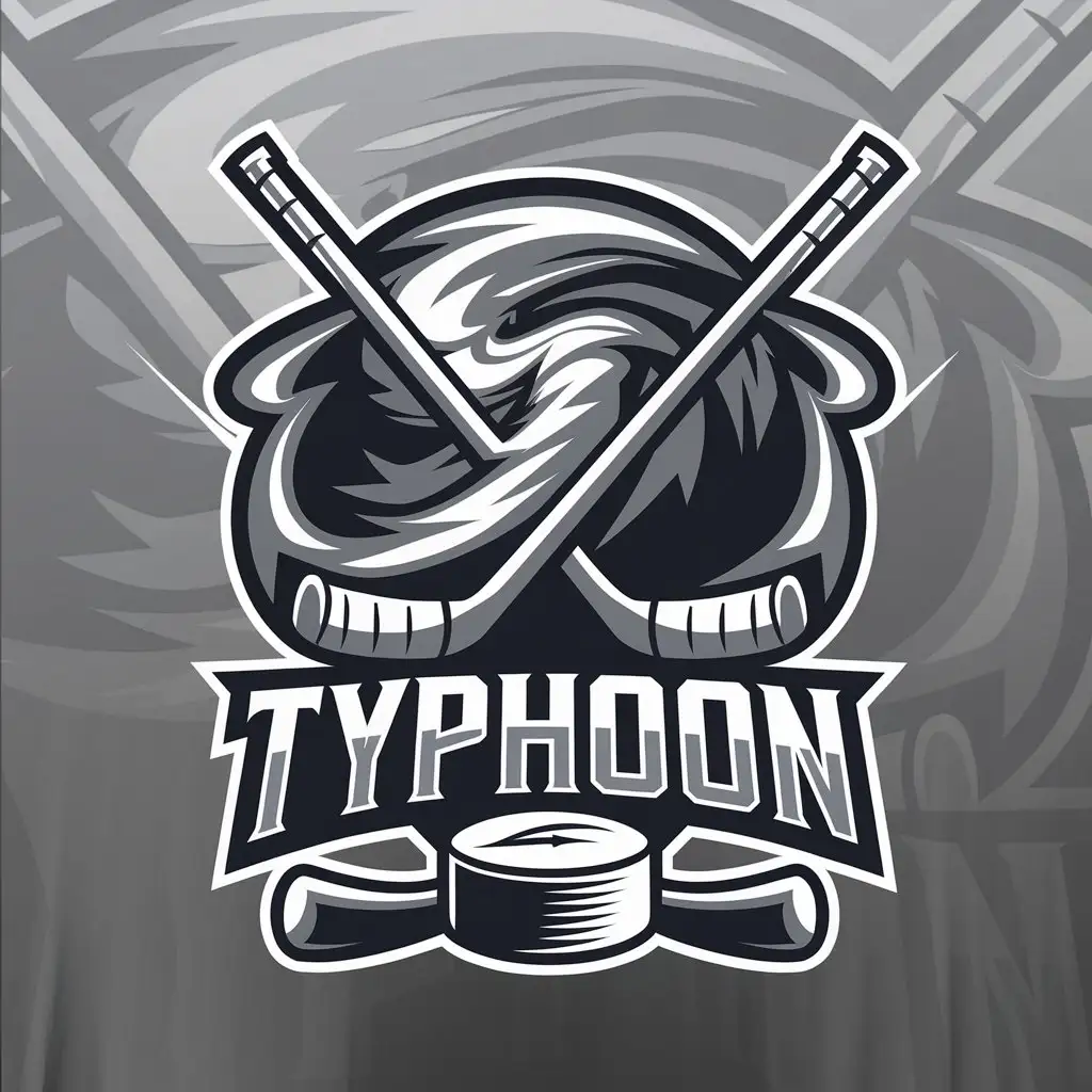 LOGO-Design-For-Typhoon-Stick-Puck-and-Typhoon-Symbol-on-Clear-Background