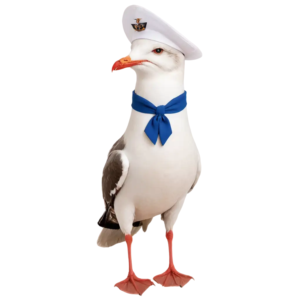 Seagull-Wearing-a-Sailor-Hat-HighQuality-PNG-Image-for-Versatile-Use