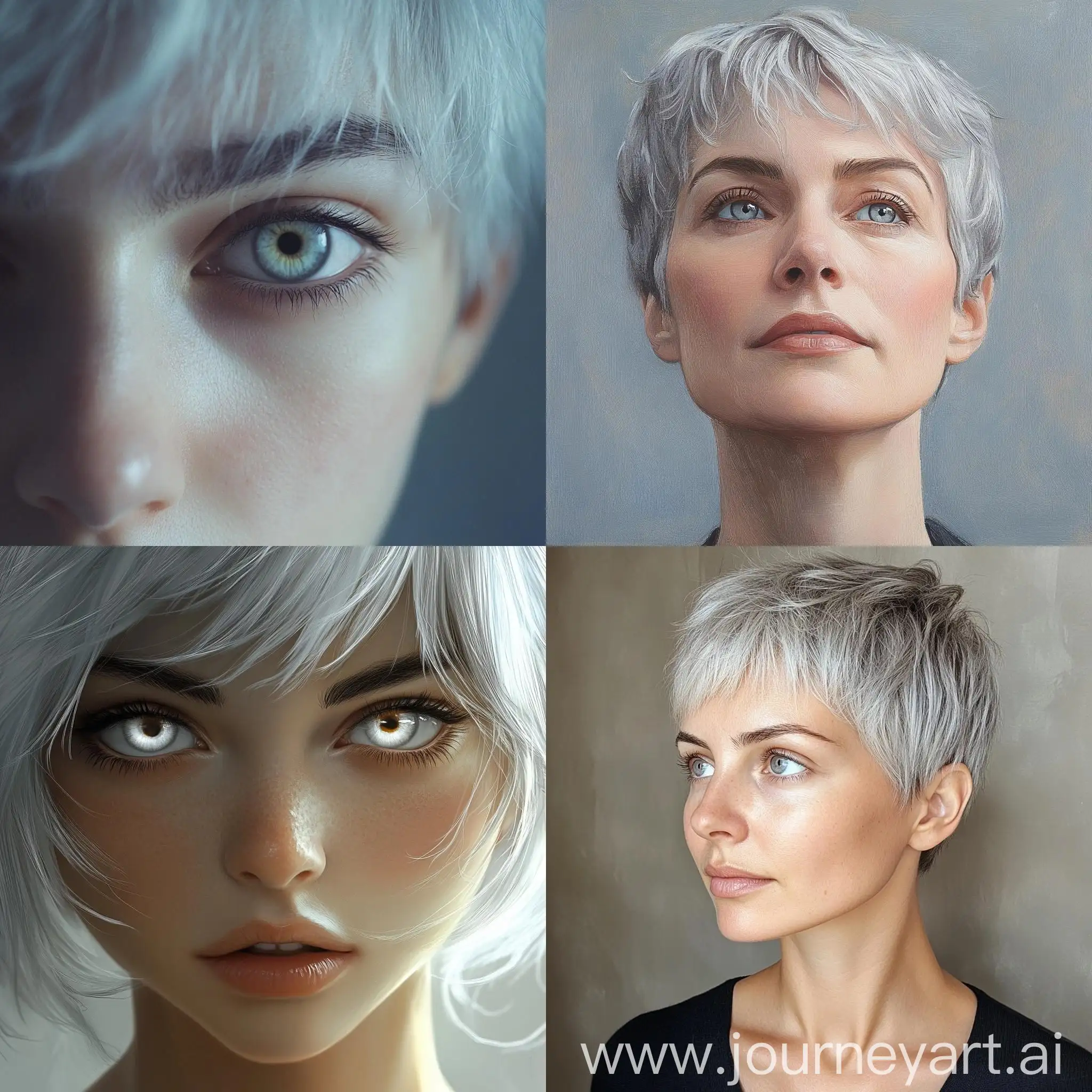 Elegant-Woman-with-Short-Gray-Hair-and-White-Eyes