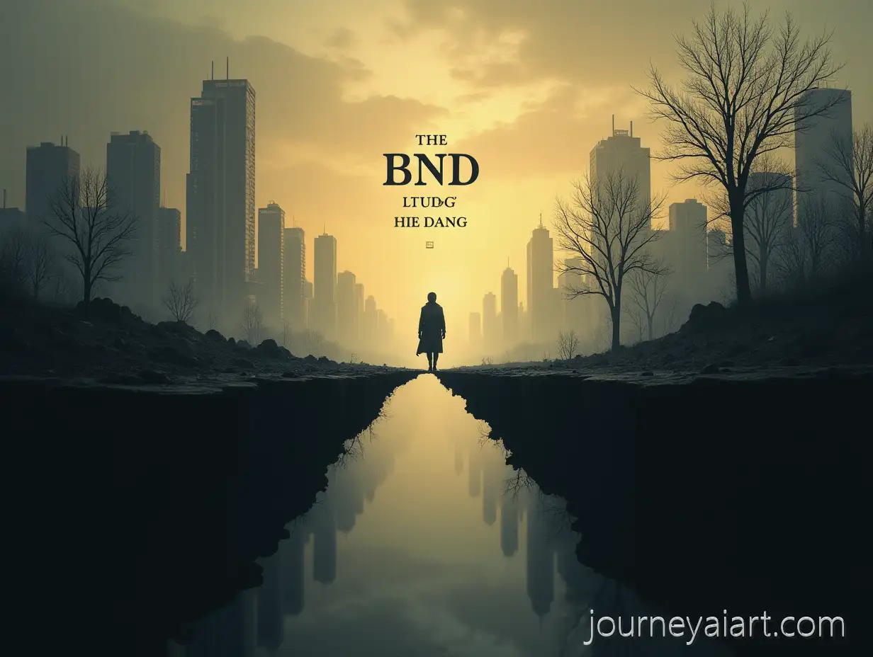 Music-Cover-Featuring-Contrasting-Landscape-ofAI-Image-Prompt-Expansion-Ruins-and-Futuristic-City-with-Central-Figure