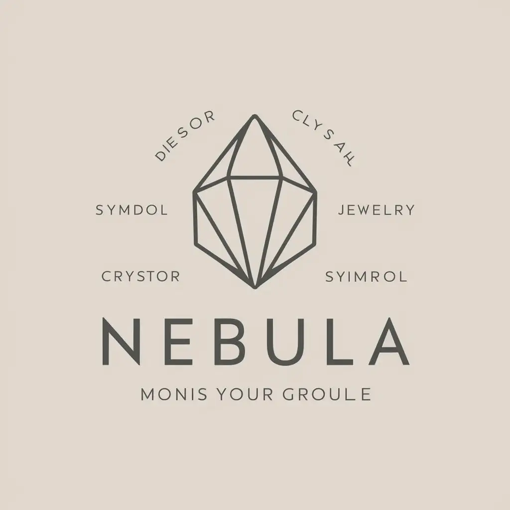 a vector logo design,with the text "Nebula", main symbol:crystal,Moderate,be used in jewelry industry,clear background