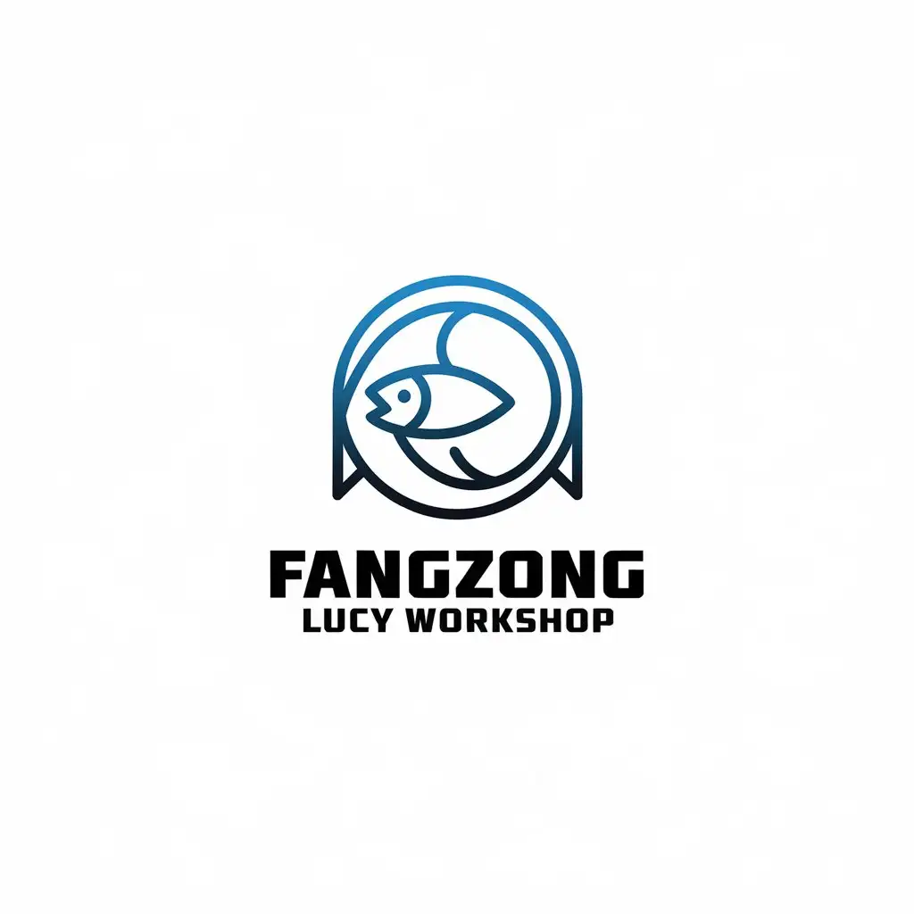 LOGO-Design-for-Fangzong-Lucy-Workshop-Fish-Symbol-in-Fishing-Gear-Industry