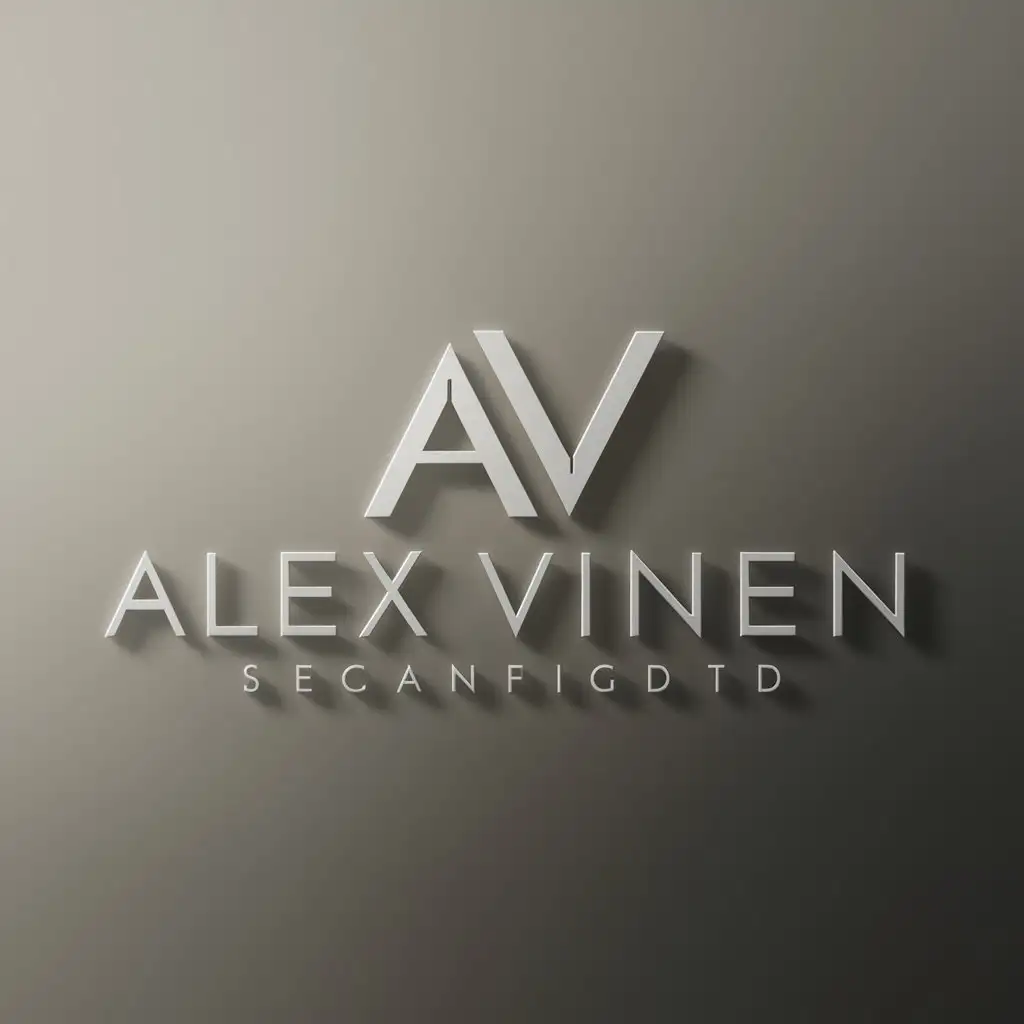 LOGO-Design-for-Alex-Vinen-AV-Monogram-in-Modern-Style-with-Clear-Background