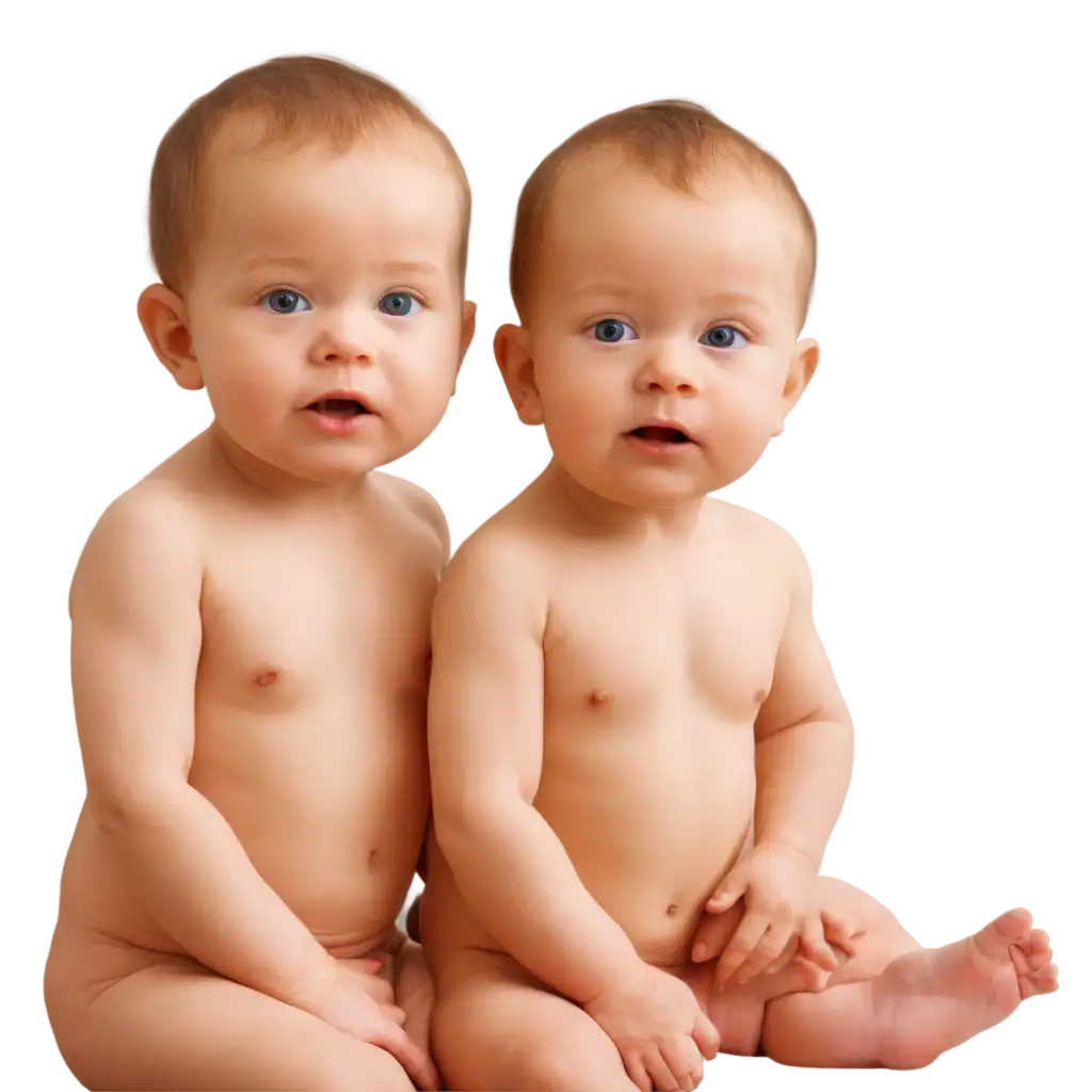 Painting-of-Twin-Babies-PNG-HighQuality-Image-for-Diverse-Creative-Applications