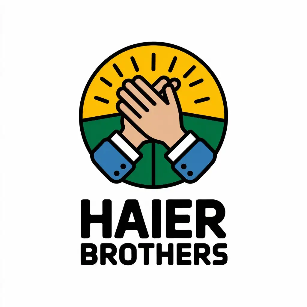 LOGO-Design-for-Haier-Brothers-Clap-Clothing-Symbol-with-Modern-Vector-Aesthetics