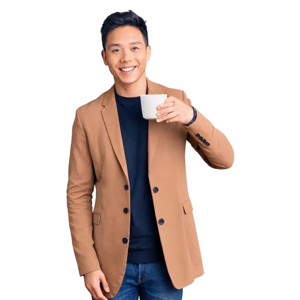 Asian-Man-Drinking-Coffee-inPNG-Image-Optimization-Paper-Cup-PNG-Image-Smiling-to-Camera