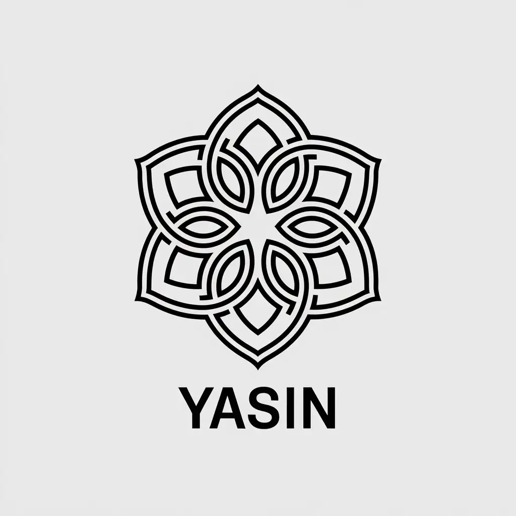 a vector logo design,with the text "yasin", main symbol:yasin,complex,clear background