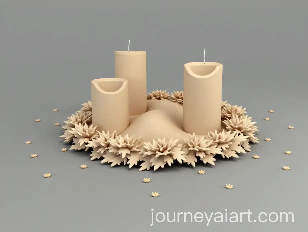 Minimalistic-3D-Printed-Advent-Wreath-for-Christmas