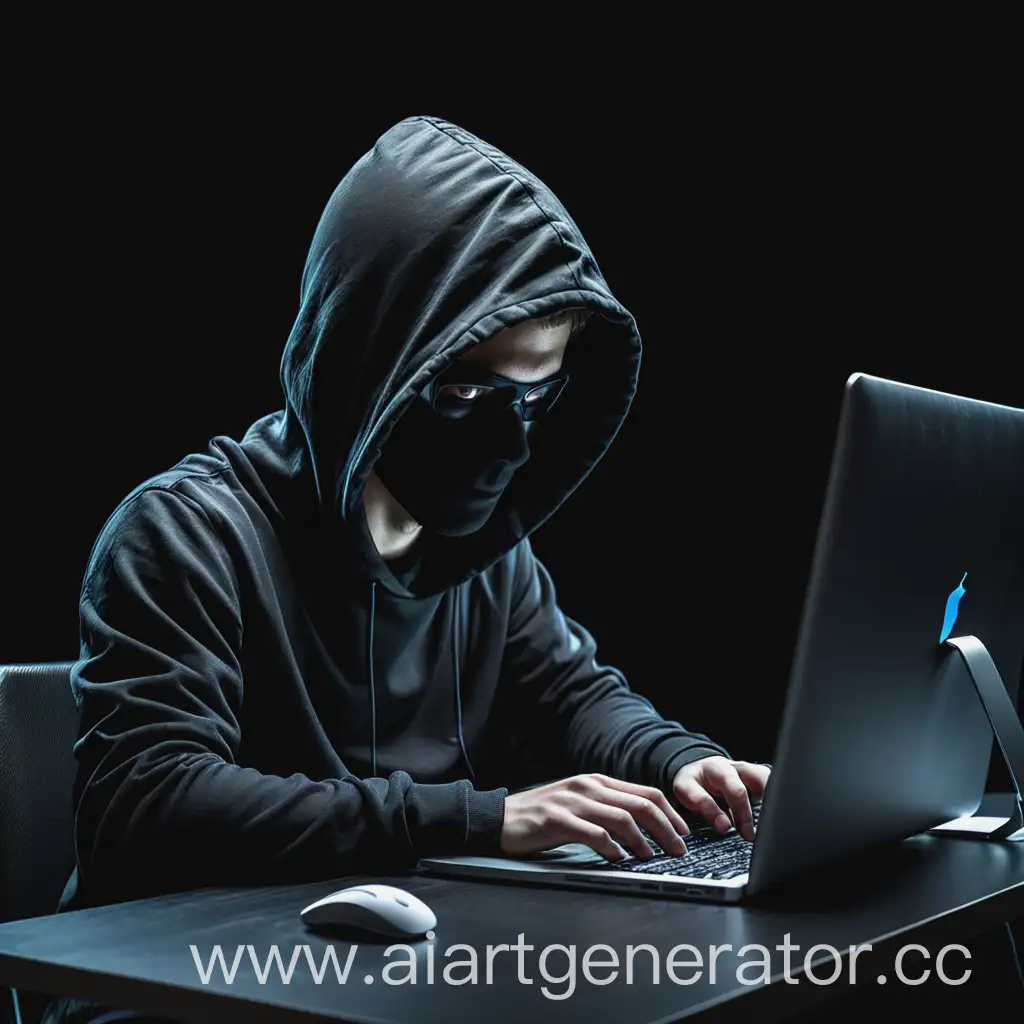 Hacker-at-Table-Hacking-Website-on-Black-Background