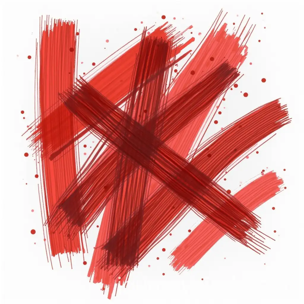 Abstract-Red-and-Black-Brush-Strokes-with-Shadows