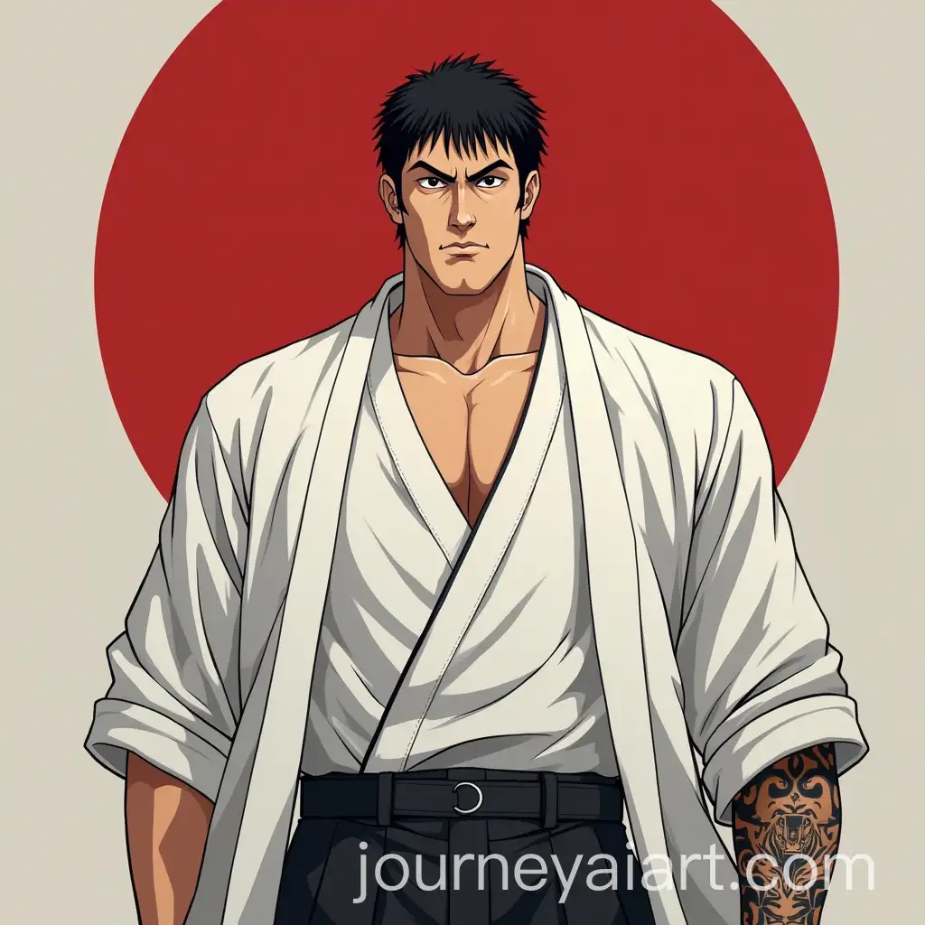 Anime-Yakuza-Man-with-Tattoo-and-Kimono
