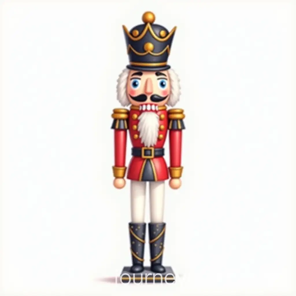 Nutcracker-Ballet-Scene-in-Watercolor-on-White-Background