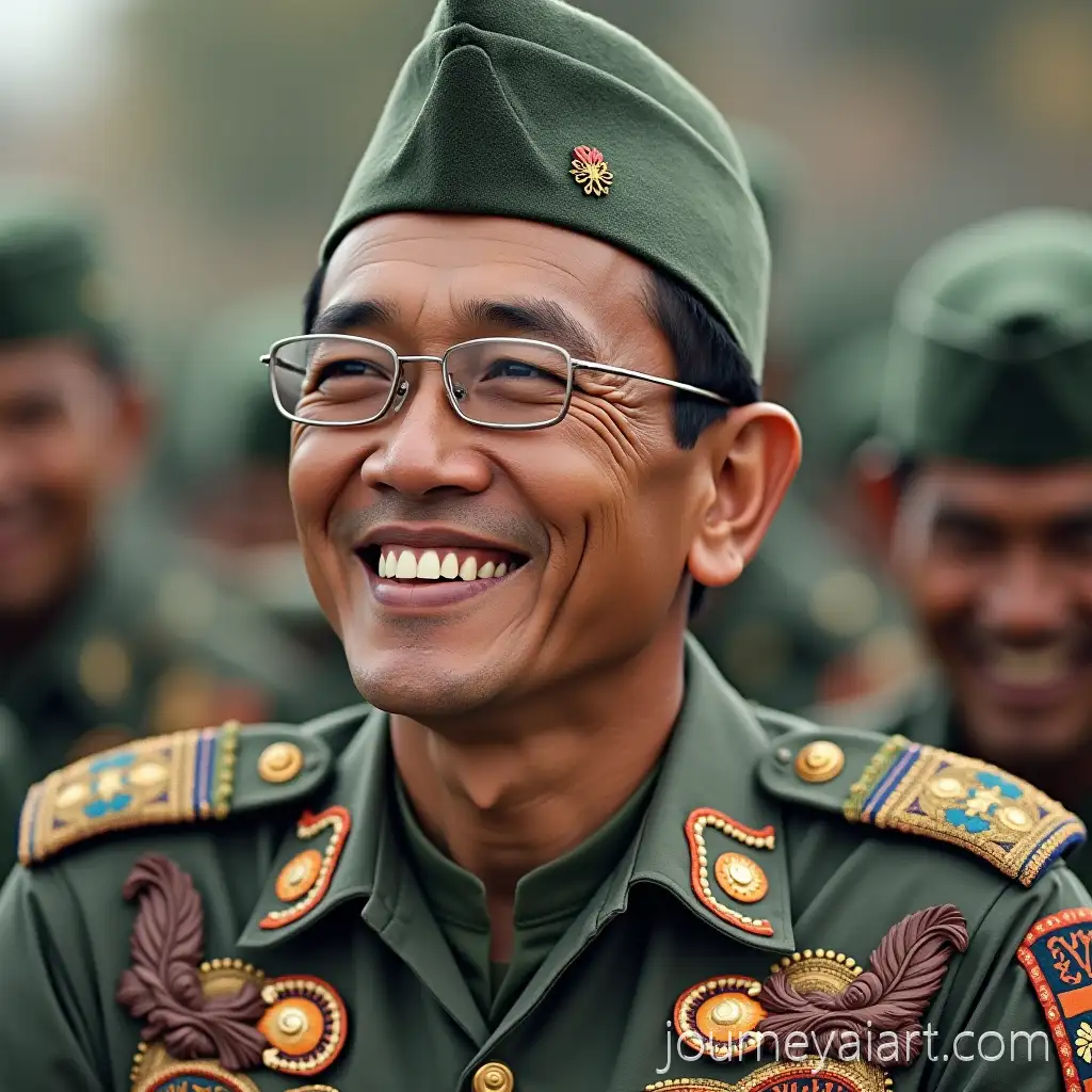Portrait-of-Soekarno-First-President-of-Indonesia-in-Traditional-Indonesian-Attire