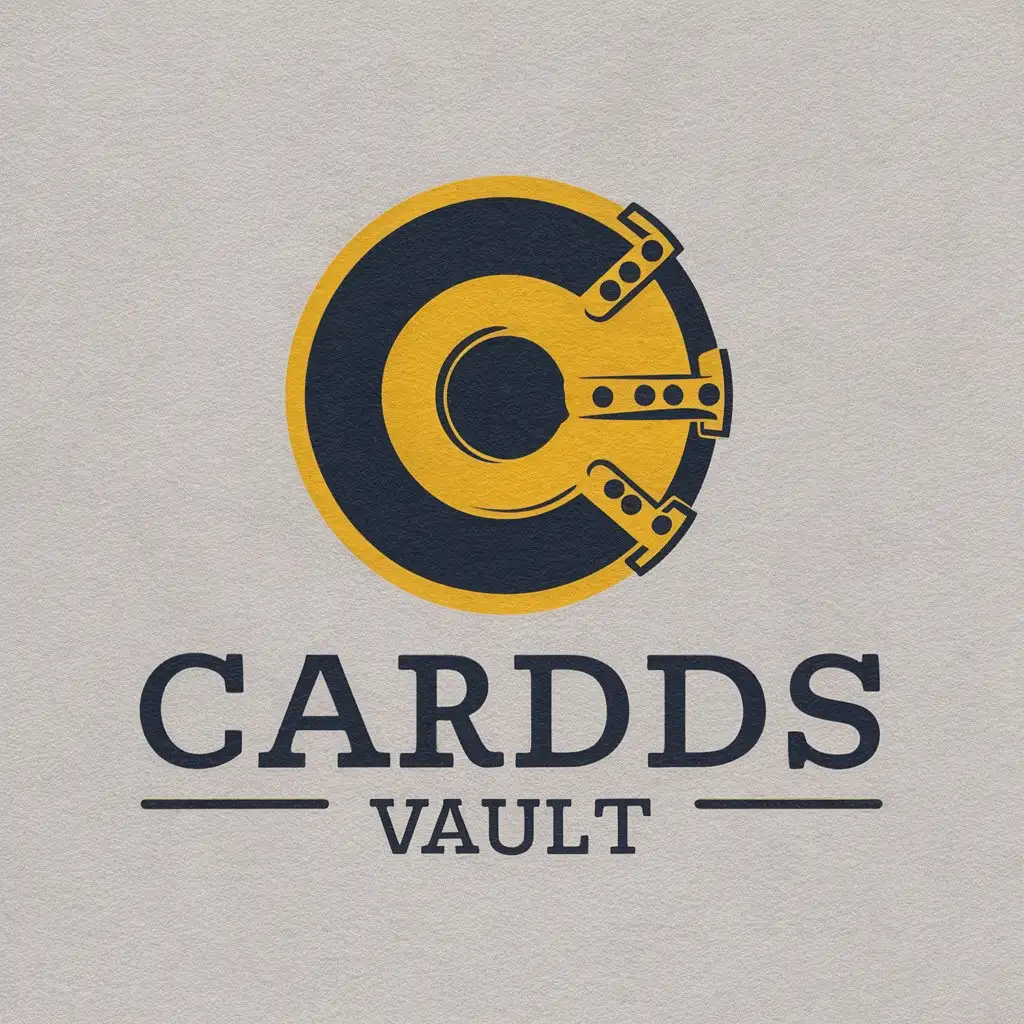 LOGO Design For Cards Vault Realistic C Vault Symbol in Vector Style