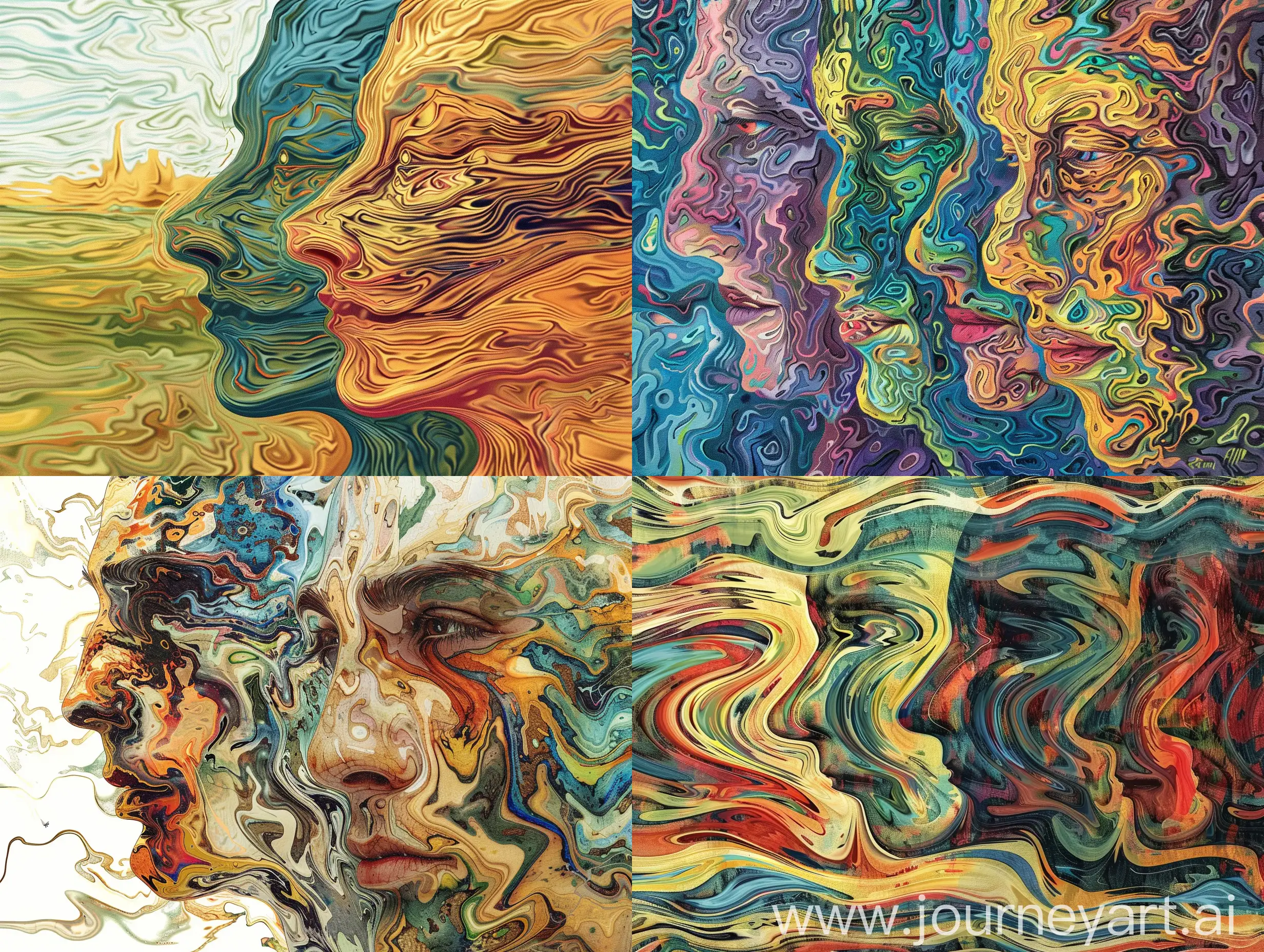 Impressionist-Style-Artwork-with-Intertwining-Lines-and-Illusory-Human-Faces