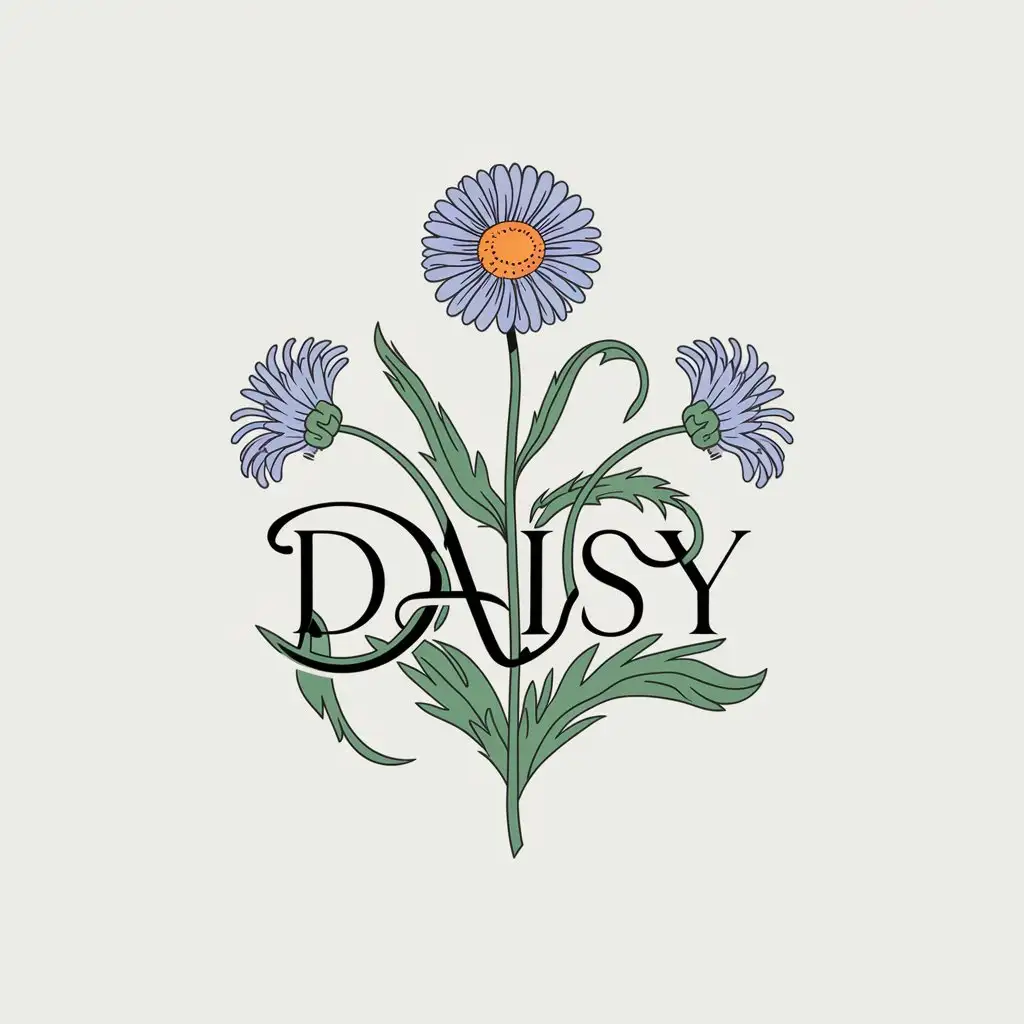 LOGO-Design-for-Daisy-Cornflower-Symbolism-with-Complex-Vector-Art-on-Clear-Background