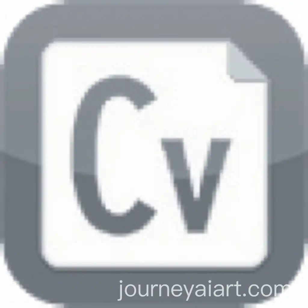 Modern-Minimalist-App-Icon-Featuring-CV-in-Document-Outline