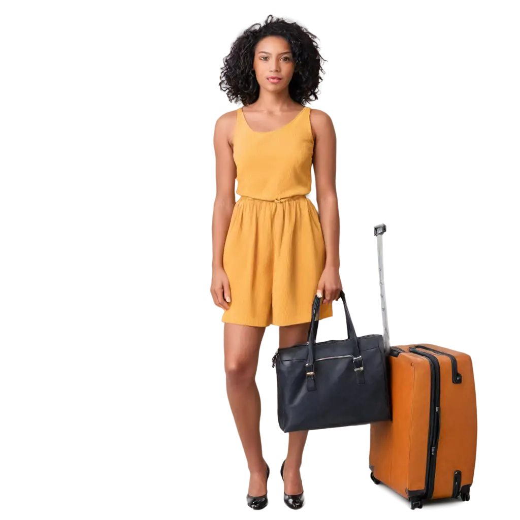 Professional-PNG-Image-of-a-Black-Woman-with-a-Travel-Bag-in-Medium-Shot