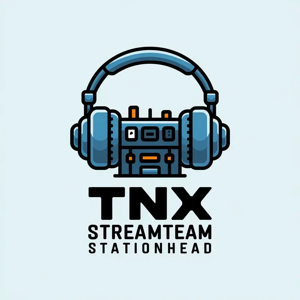 LOGO Design for TNX STREAMTEAM STATIONHEAD Earbuds with TechInspired Elements for Modern Branding