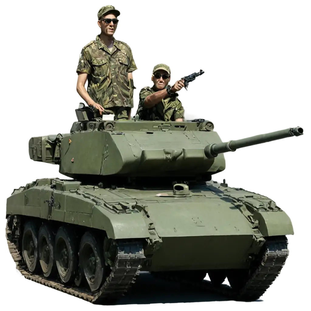 Four-Army-Men-with-Tank-PNG-Image-HighQuality-Transparent-Artwork-for-Versatile-Use