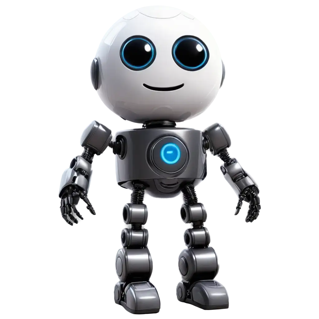 Smiling-Robot-PNG-Image-for-Website-Boot-with-Notebook-HighQuality-Transparent-Format