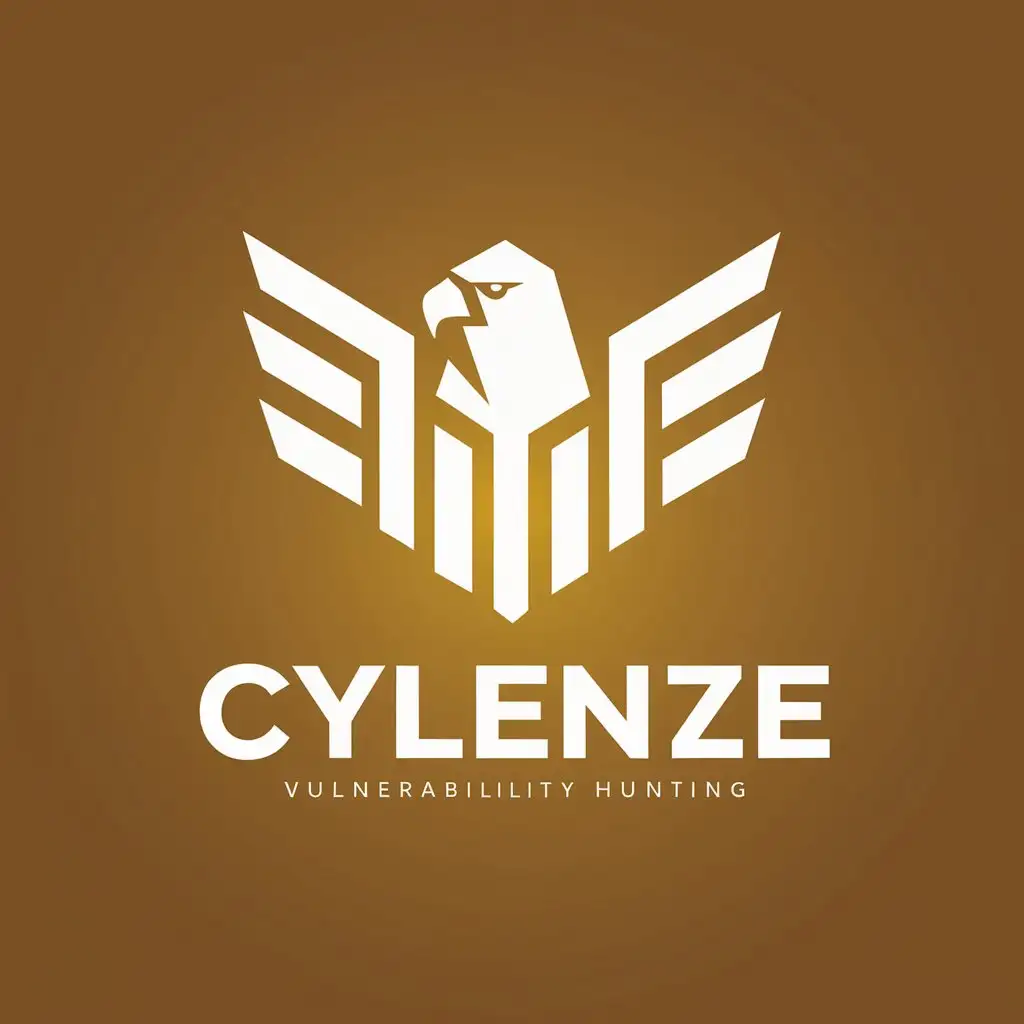 a vector logo design,with the text "Cylenze", main symbol:Design a logo for 'Cylenze' that does not include circle, triangle, or square shapes. Ensure it follows the golden ratio and represents the theme of vulnerability hunting. Ensure it suggest exploration, detection, or discovery related to cybersecurity vulnerabilities. Aim for a Isometric Eagle style logo, modern and professional look that conveys innovation and security. ensure it has to be unique and represent a message.,Minimalistic,clear background