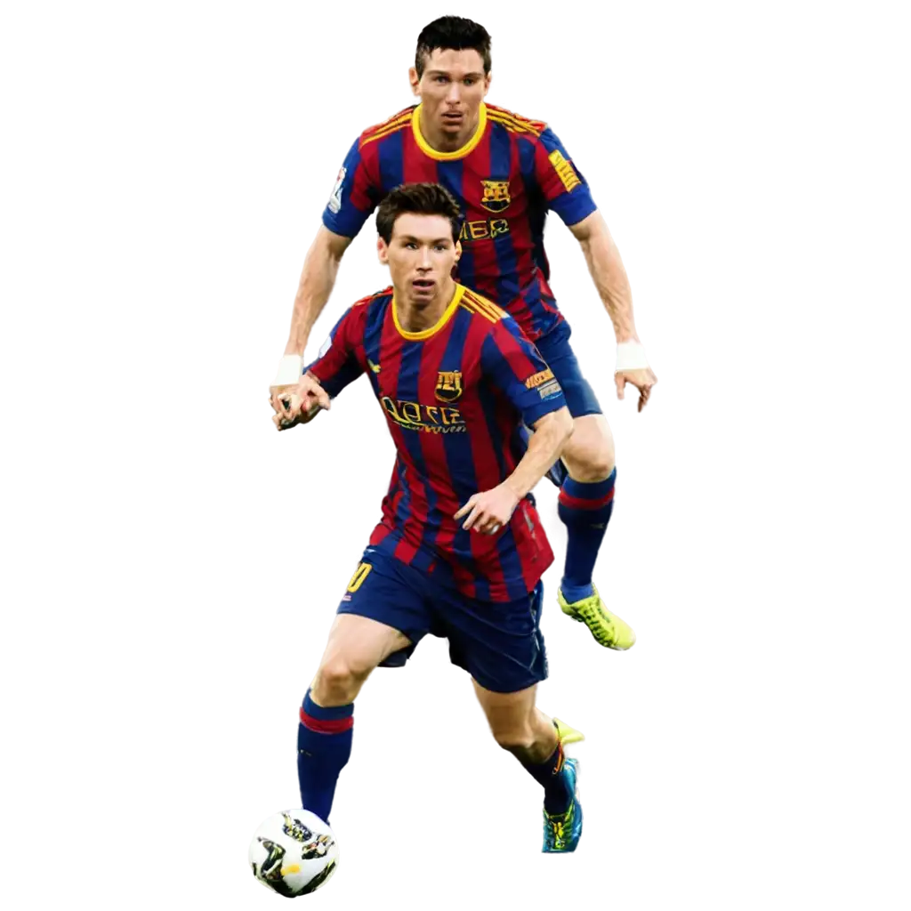 Messi-and-Ronaldo-Playing-Football-Together-HighQuality-PNG-for-Fans-and-Designers