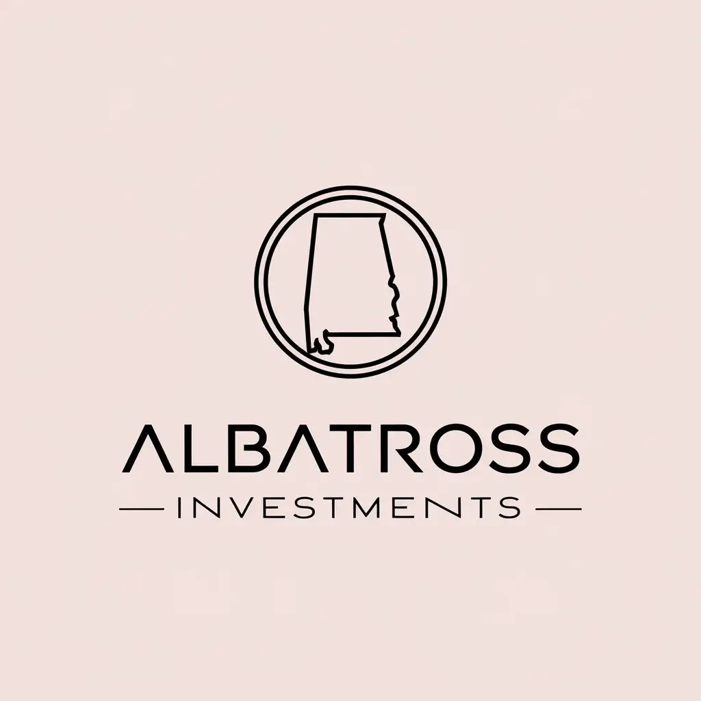 LOGO Design for Albatross Investments State of Alabama within a Circle Minimalistic Finance Theme