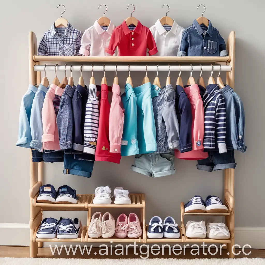 Childrens-Clothes-Floating-in-the-Air-and-Folding-on-a-Clothes-Rack