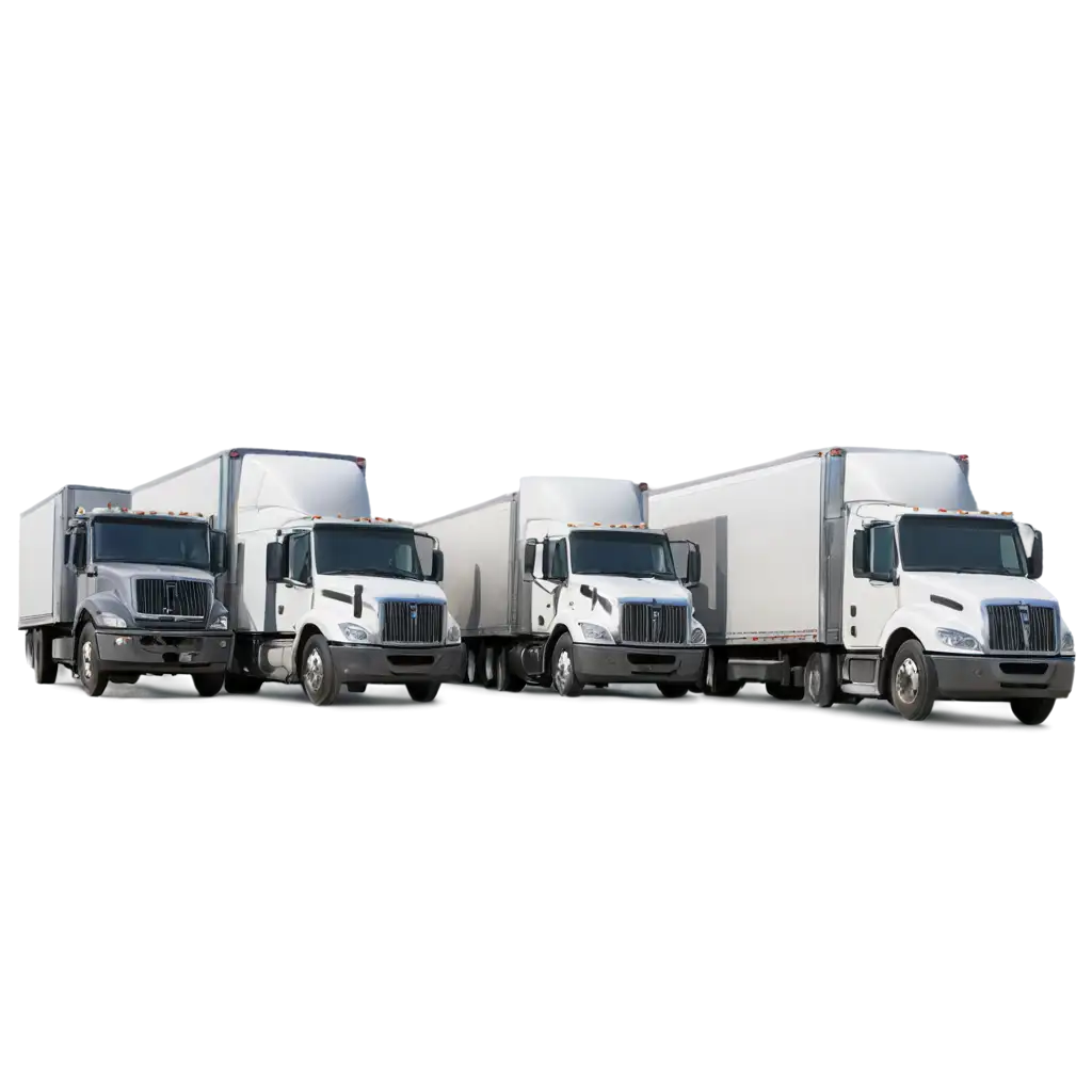 HighQuality-Fleet-of-Commercial-Trucks-PNG-Image-for-Business-and-Corporate-Use