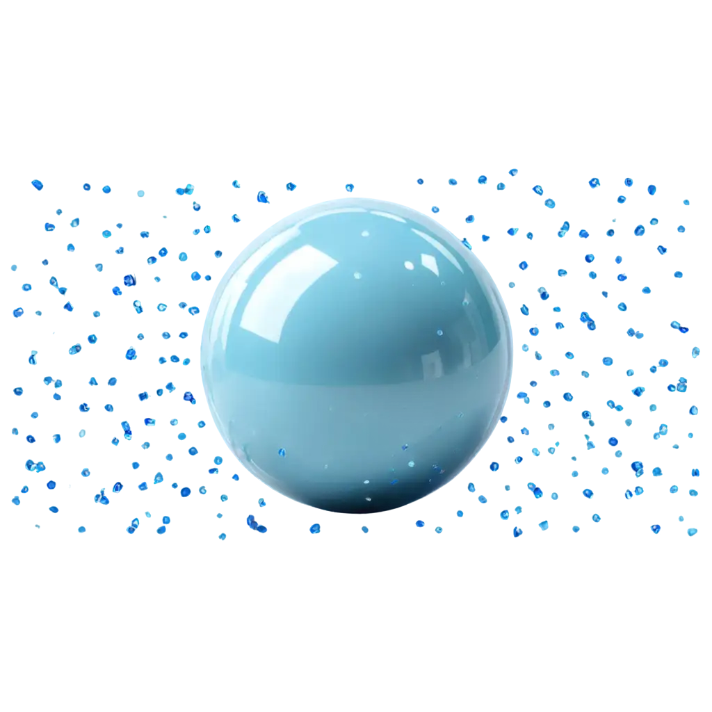 Create-a-Stunning-HD-Realistic-Translucent-Glass-Ball-with-Chrome-Blue-Confetti-PNG-Image