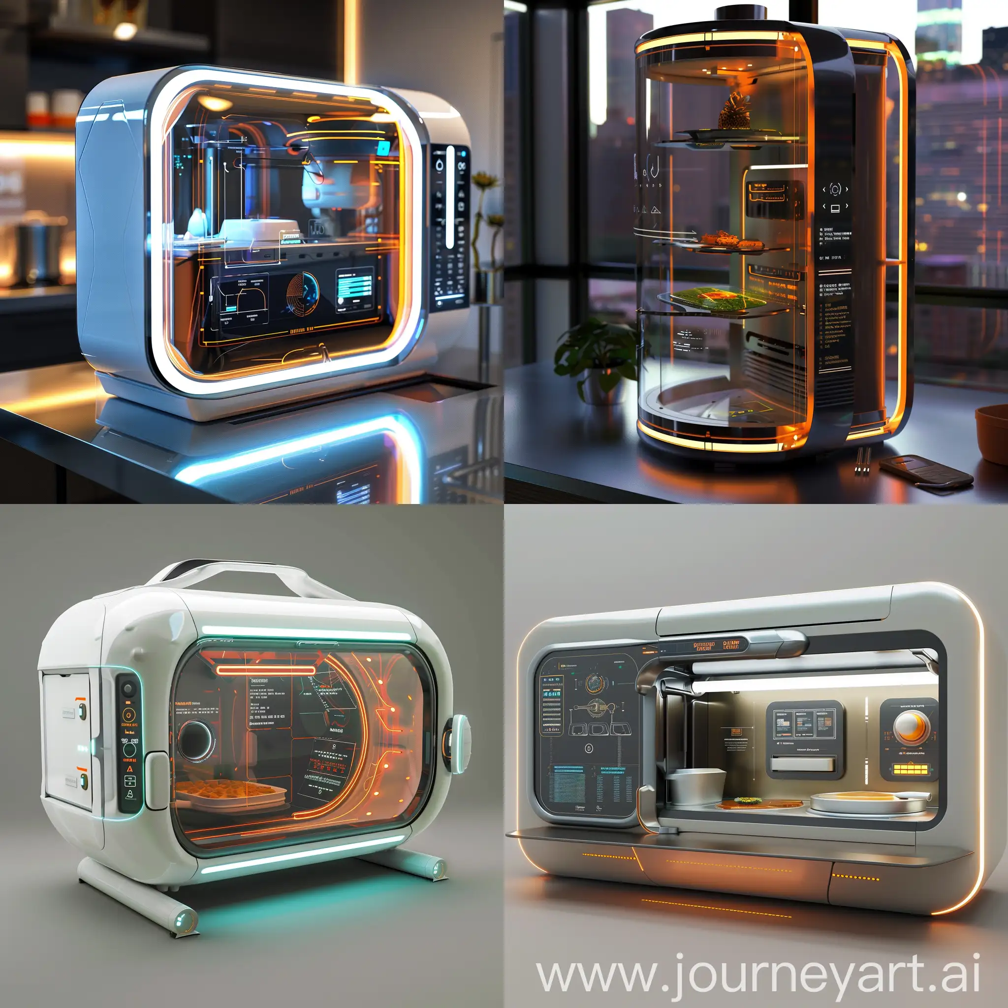 Futuristic-SciFi-Microwave-with-Advanced-Cooking-AI-and-3D-Food-Printing