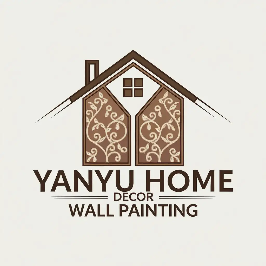 LOGO-Design-for-Yanyu-Home-Decor-Wall-Painting-Elegant-Text-with-Modern-Abstract-Brush-Strokes