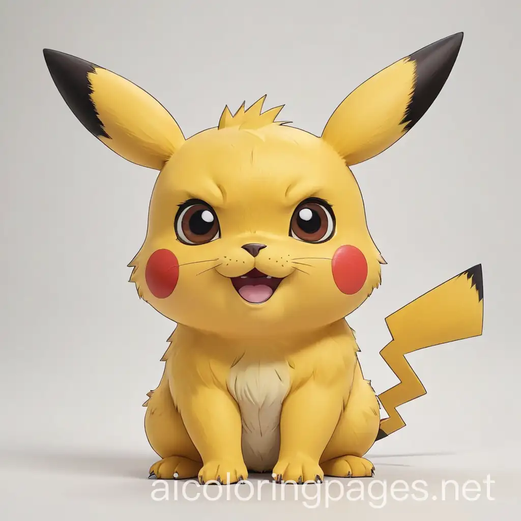 Charming-Pikachu-with-Horns-Coloring-Page