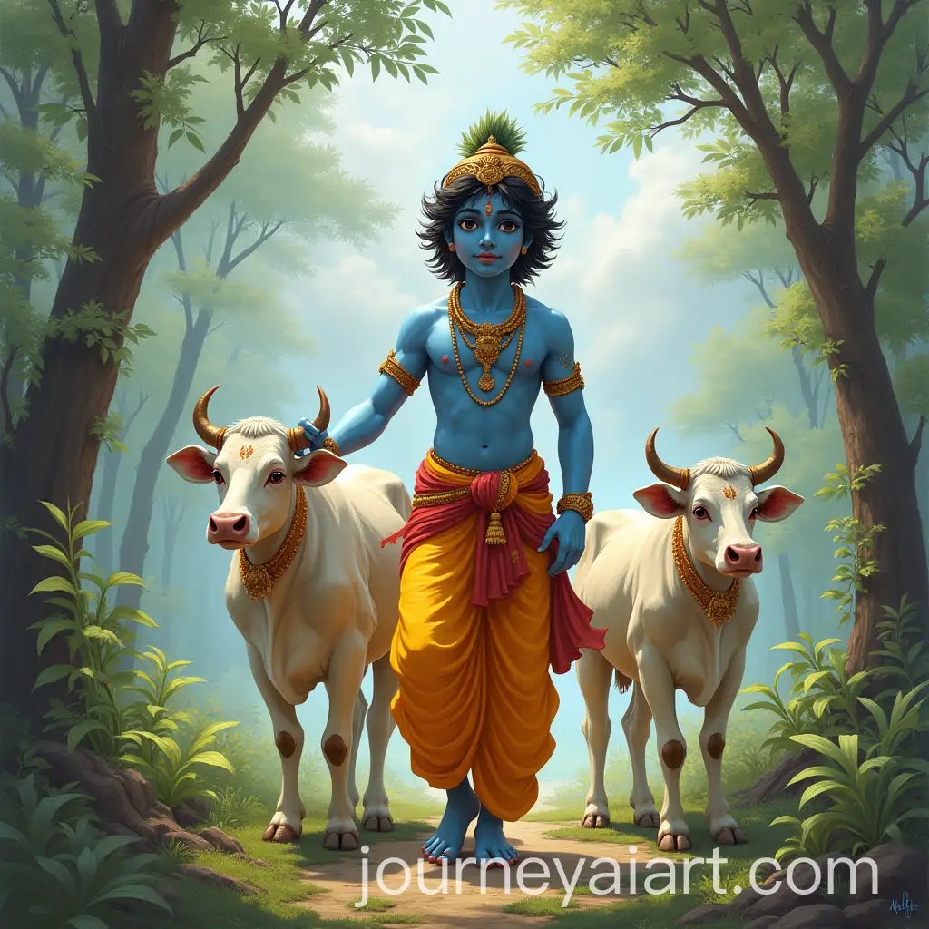Hindu-God-Krishna-with-Cows-in-a-Serene-Landscape