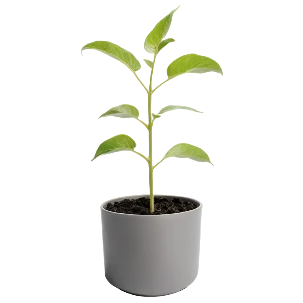 Soybean-Plant-in-a-Gray-Pot-in-the-Lab-PNG-Image-for-Research-and-Educational-Use