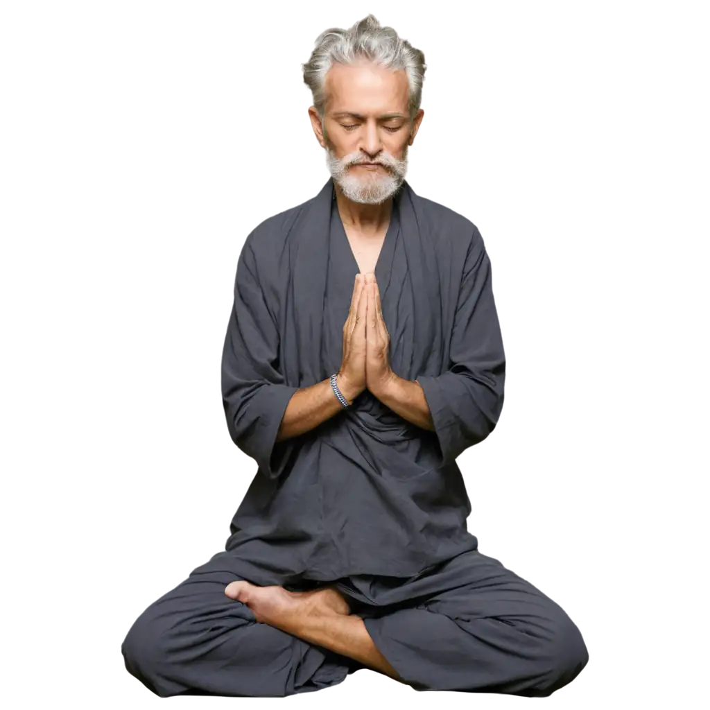 PNG-Image-of-an-Old-Guru-in-Meditation-Pose-Enhance-Your-Content-with-Clarity-and-Quality