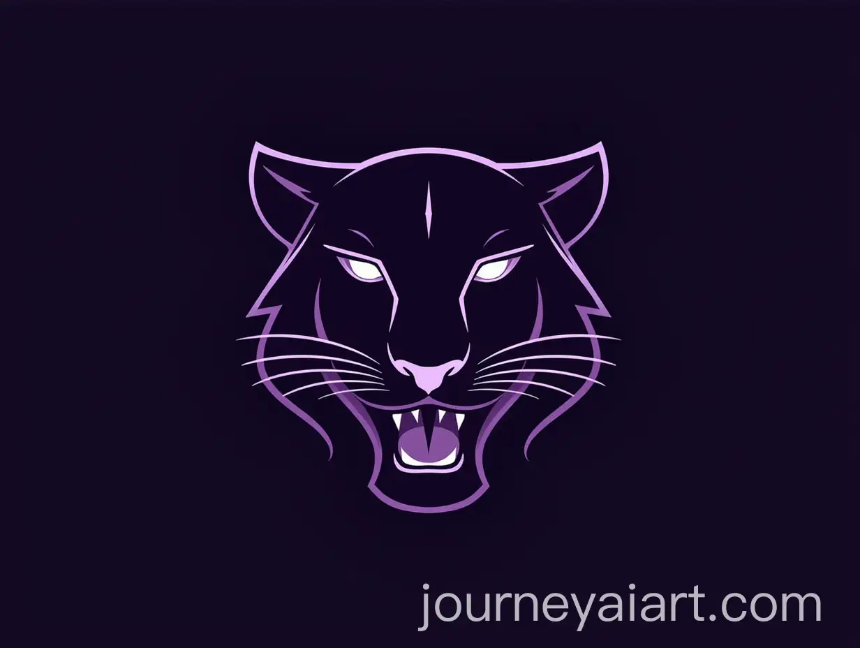Elegant-Purple-and-Black-Panther-Logo-Design