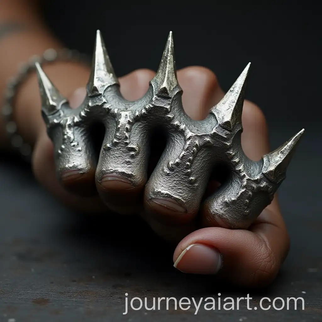 Unique-Iron-Knuckle-Fist-Jewelry-with-Spiked-Accents