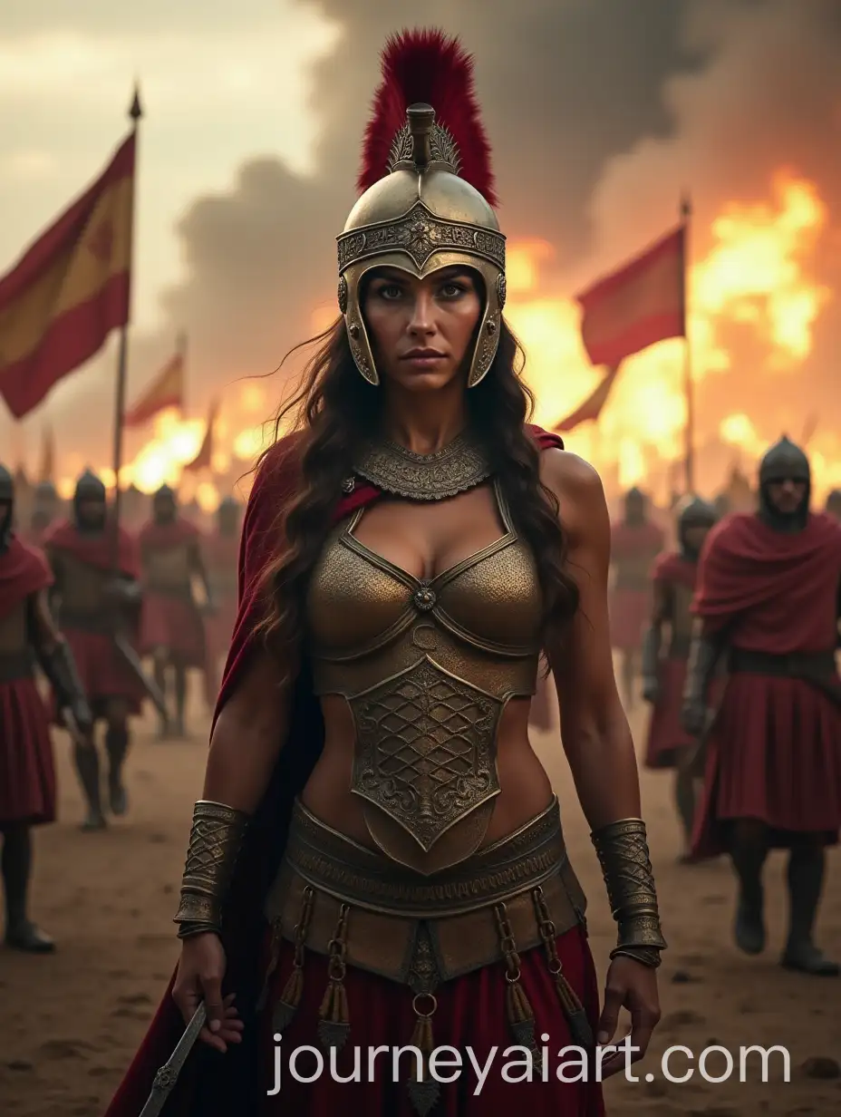 Brave-Female-Warrior-from-the-Spanish-Empire-Battling-on-a-Chaotic-Battlefield