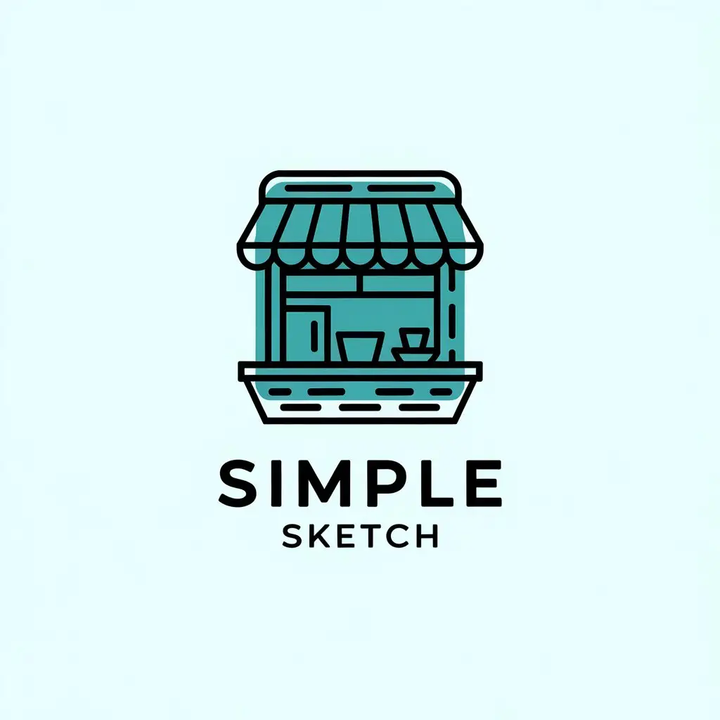 LOGO-Design-For-Simple-Sketch-Snack-Shop-Light-Blue-with-Clear-Background