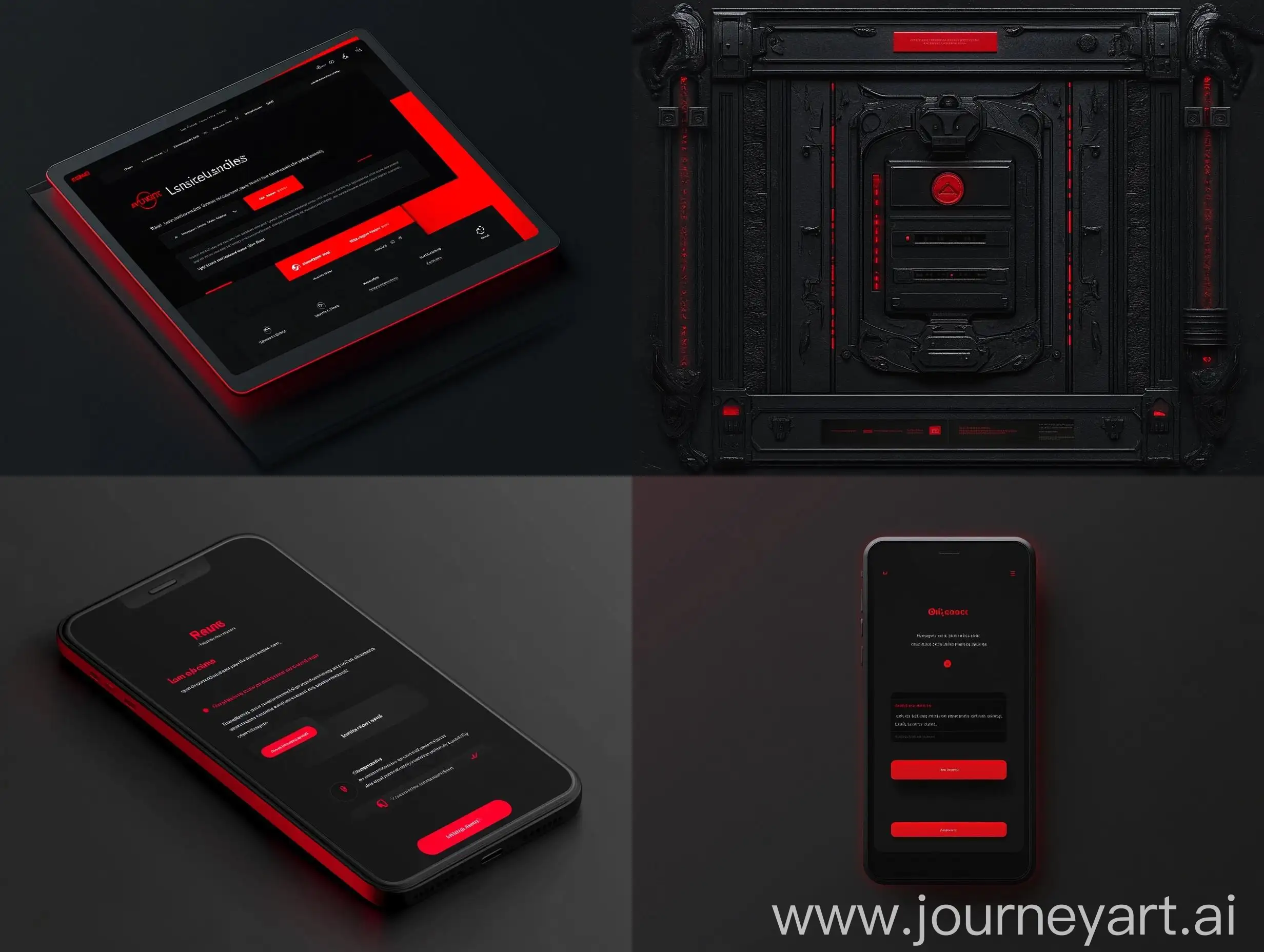 Registration-and-Login-Web-Page-Design-in-Black-and-Red