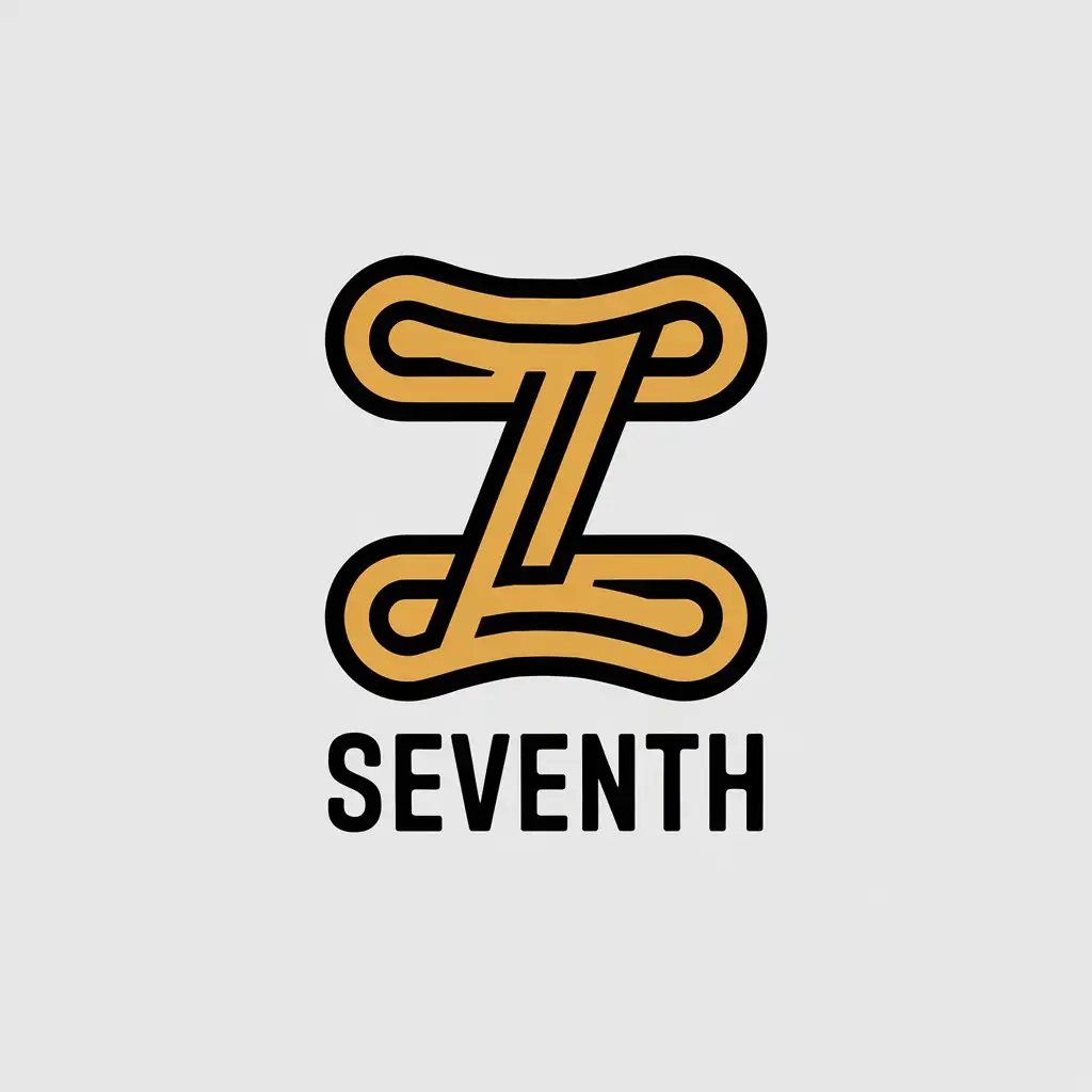 a vector logo design,with the text "seventh", main symbol:seven,Moderate,clear background