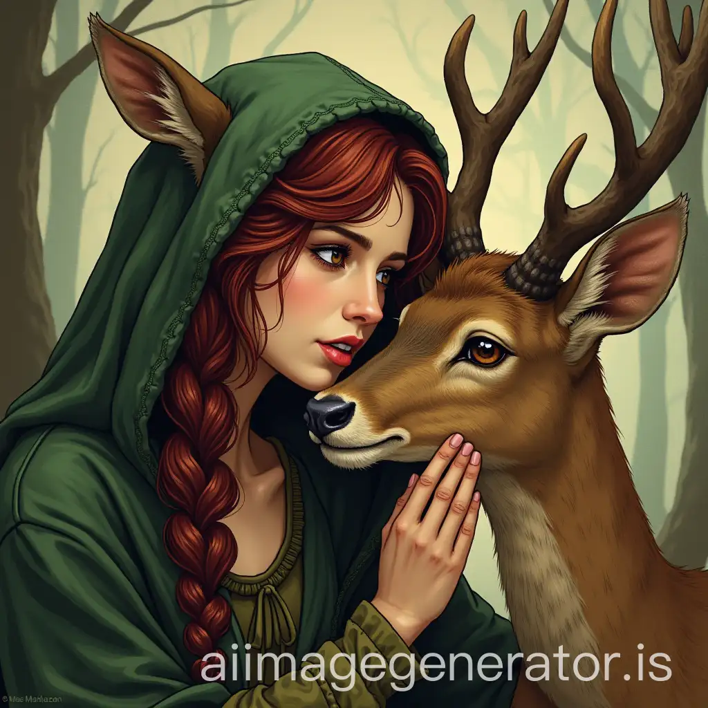 Woman-in-Deer-Hood-Whispering-to-a-Deer-in-Tarot-or-Oracle-Style