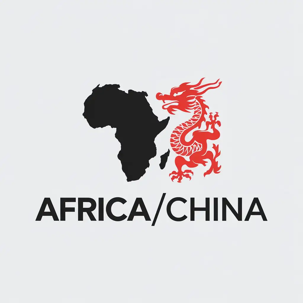 a vector logo design,with the text "Africa/China", main symbol:Africa/China,Minimalistic,be used in Nonprofit industry,clear background