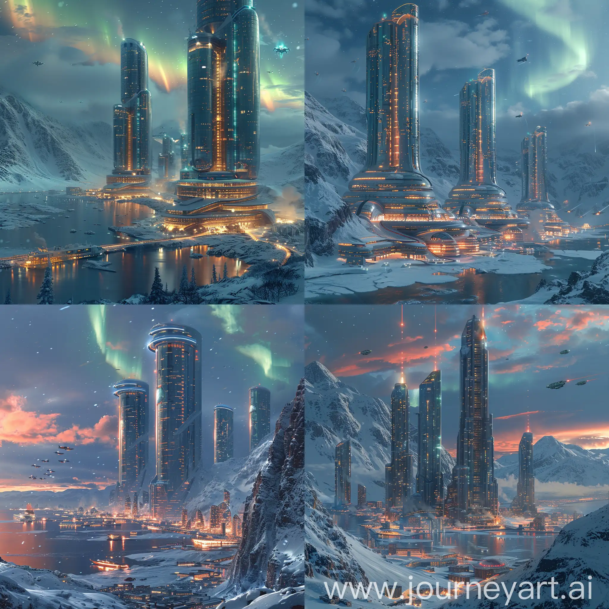 Futuristic-Murmansk-2050-Arctic-Cityscape-with-HighTech-Skyscrapers-and-Northern-Lights