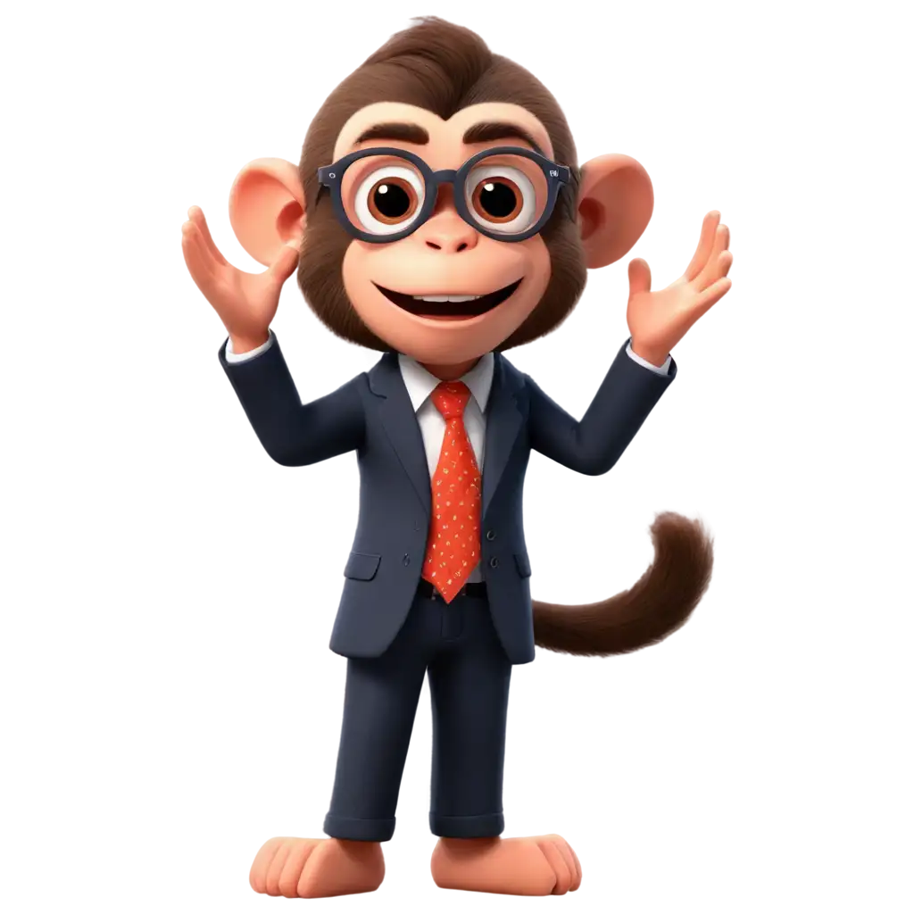 Animated-Cute-Monkey-Professor-PNG-Image-Engaging-and-Educational-Visuals