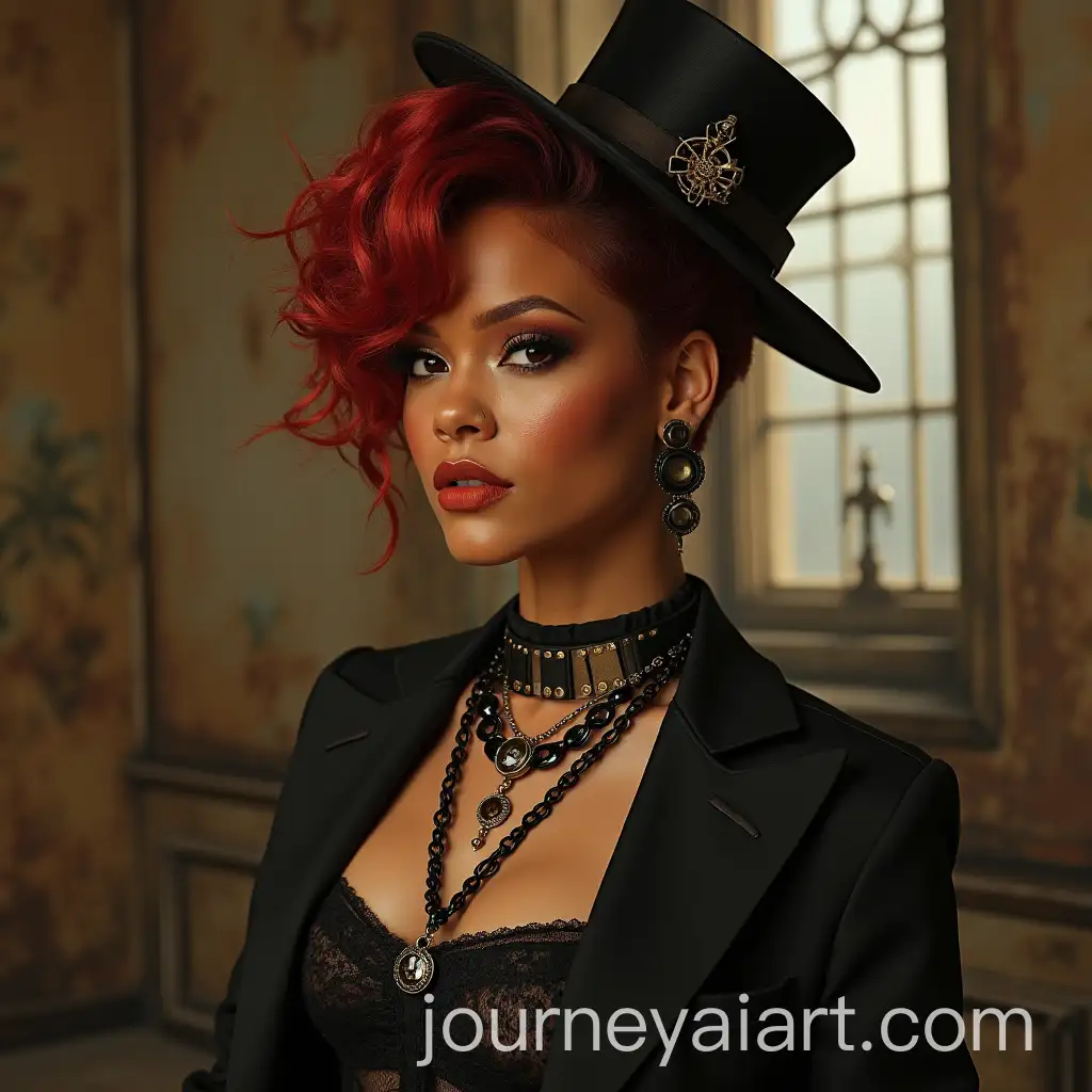 Rihanna-in-Steampunk-Style-with-Futuristic-Fashion-Elements